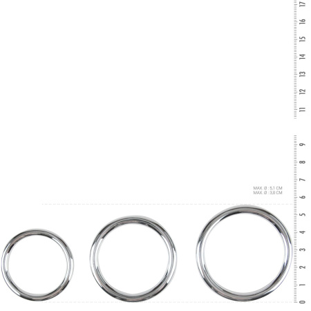 фото Набор металлических эрекционных колец Sinner Gear Unbendable - Cock/Ball Ring & Glans Ring Set фото Набор металлических эрекционных колец Sinner Gear Unbendable - Cock/Ball Ring & Glans Ring Set