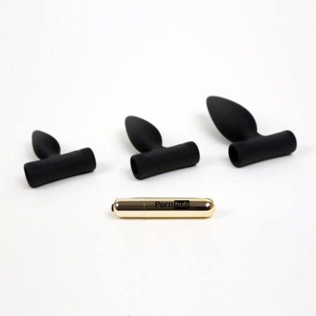 фото Набор анальных пробок Pornhub Anal Training Kit с перезаряжаемой вибропулей