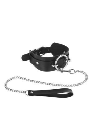 фото Ошейник с большим кольцом и с поводком Fetish Tentation Ring and Leash