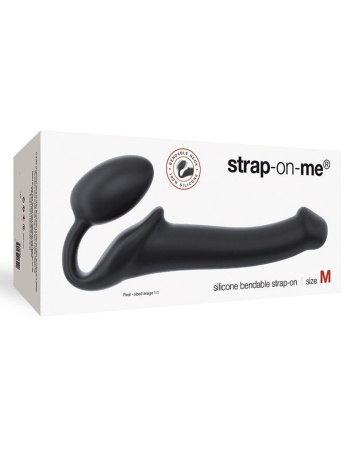 фото Безремневой страпон Strap-On-Me Black M, полностью регулируемый, диаметр 3,3см фото Безремневой страпон Strap-On-Me Black M, полностью регулируемый, диаметр 3,3см