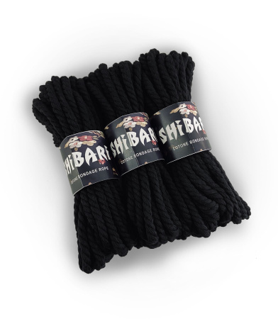 фото Хлопковая веревка для Шибари Feral Feelings Shibari Rope, 8 м черная