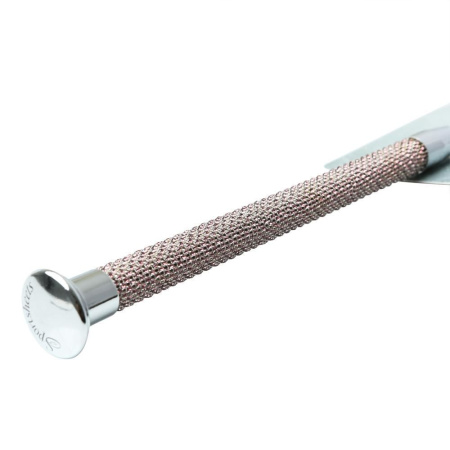 фото Шлепалка Sportsheets Crystal Crop Rose, ручка инкрустирована розовыми кристаллами