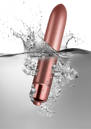 фото Вибропуля Rocks Off RO-90mm Touch of Velvet Rose Blush матовая, 10 режимов работы, на батарейке