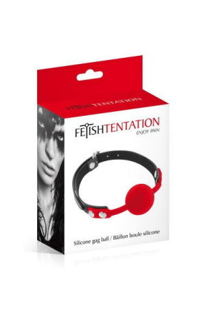 фото Классический кляп с силиконовым шариком Fetish Tentation Silicone Gag Ball Red