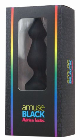 фото Анальная пробка Adrien Lastic Amuse Mini Black (S) с двумя переходами, макс. диаметр 3см