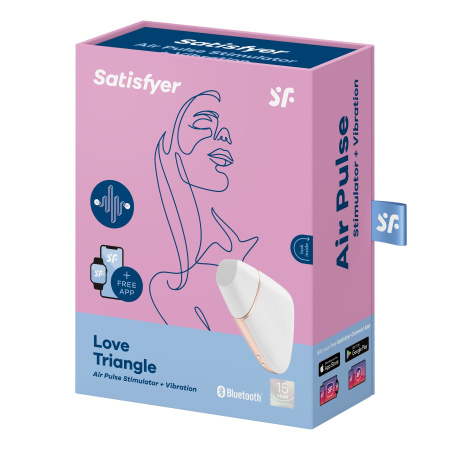 фото Вакуумный клиторальный стимулятор Satisfyer Love Triangle White с управлением через интернет фото Вакуумный клиторальный стимулятор Satisfyer Love Triangle White с управлением через интернет
