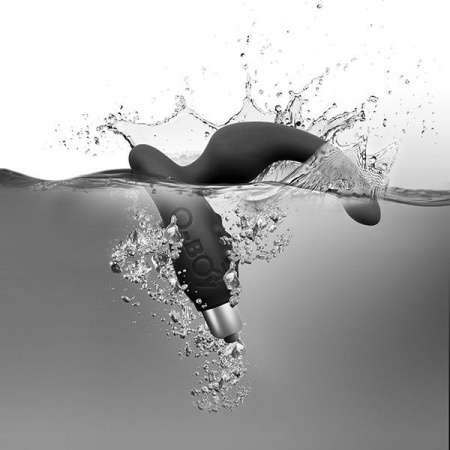 фото Вибромассажер простаты Rocks Off O-Boy Black для новичков, макс диаметр 30мм, массаж промежности