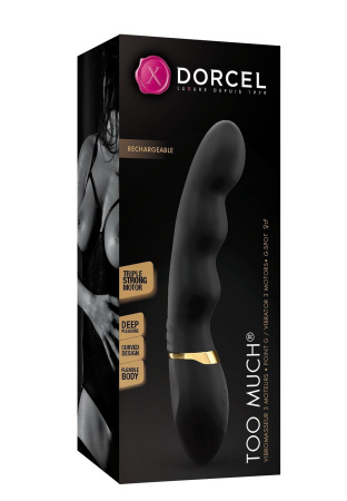 фото Вибратор ультрастимулирующий Dorcel Too Much Rechargeable Black, гибкий и мощный, 3 вибромотора