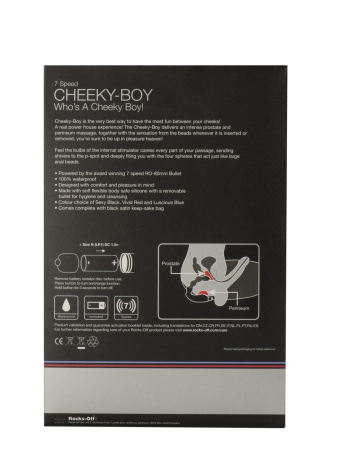 фото Вибромассажер простаты Rocks Off Cheeky-Boy Black, массаж промежности, макс диаметр 3,5см