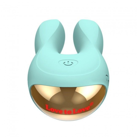 фото Вибратор-кролик Love To Love Hear Me Menthe с двумя моторчиками и разноцветной LED-подсветкой