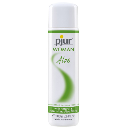 фото Лубрикант на водной основе pjur Woman Aloe 100 мл с экстрактом алоэ, увлажняющий, без парабенов