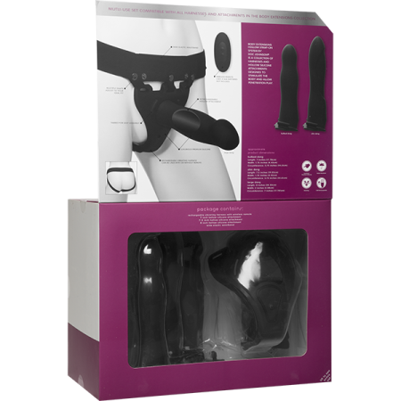 фото Набор для страпона с вибрацией Doc Johnson Body Extensions - BE Naughty - Black