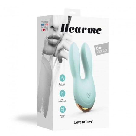 фото Вибратор-кролик Love To Love Hear Me Menthe с двумя моторчиками и разноцветной LED-подсветкой