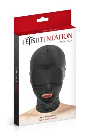 фото Капюшон для БДСМ с открытым ртом Fetish Tentation Open Mouth Hood