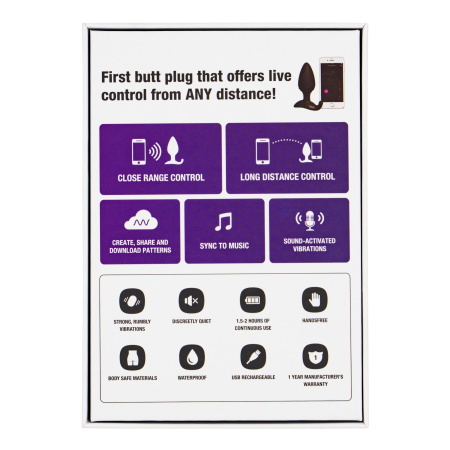 фото Анальная смарт вибропробка Lovense Hush, размер S