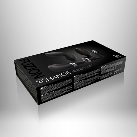 фото Премиум набор для мужчин 2-в-1 Rocks Off Fuzion Xchange с пультом ДУ (массажер и вибропробка)