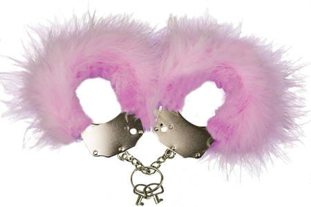 фото Наручники металлические Adrien Lastic Handcuffs Pink с розовой пушистой отделкой