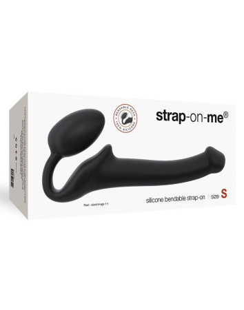 фото Безремневой страпон Strap-On-Me Black S, полностью регулируемый, диаметр 2,7см