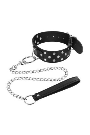 фото Ошейник заклепками и с поводком Fetish Tentation Rivets and Leash