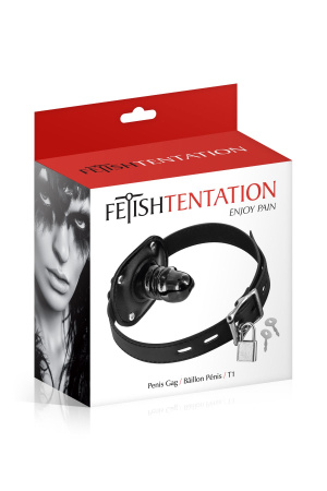 фото Кляп с маленьким фаллоимитатором Fetish Tentation Penis Gag T1