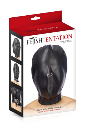 фото Капюшон для БДСМ Fetish Tentation Closed BDSM hood in leatherette
