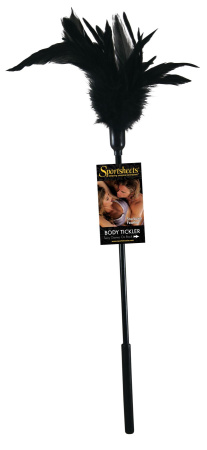 фото Щекоталка Sportsheets Starburst Tickler Черная, перо молодого петушка