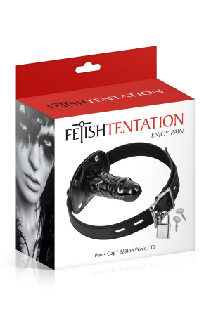 фото Кляп с большим фаллоимитатором Fetish Tentation Penis Gag T2