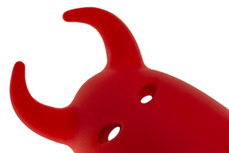 фото Вибропуля Adrien Lastic Pocket Vibe Devol с хвостиком и рожками