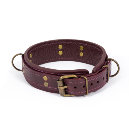 фото Премиум ошейник LOVECRAFT размер S фиолетовый, натуральная кожа, в подарочной упаковке