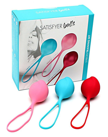 фото Вагинальные шарики Satisfyer Strengthening Balls (3шт), диаметр 3,8см, вес 62-82-98гр, монолитные фото Вагинальные шарики Satisfyer Strengthening Balls (3шт), диаметр 3,8см, вес 62-82-98гр, монолитные