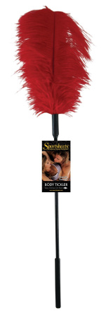 фото Перо страуса Sportsheets Ostrich Tickler Красное, для изысканных ласк фото Перо страуса Sportsheets Ostrich Tickler Красное, для изысканных ласк