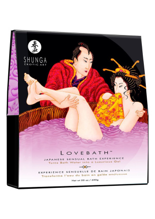 фото Гель для ванны Shunga LOVEBATH - Sensual Lotus 650гр, делает воду ароматным желе со SPA еффектом