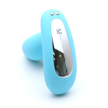 фото Вибропробка и массажер простаты 2-в-1 KisToy Gordon Blue с пультом ДУ, гибкая ножка