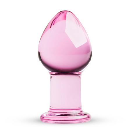 фото Розовая анальная пробка из стекла Gildo Pink Glass Buttplug No. 27