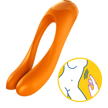 фото Вибратор на палец Satisfyer Candy Cane Orange