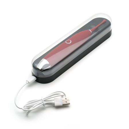 фото Клиторальный вибратор KisToy C-King, с двумя доп. насадками, мощная точечная стимуляция