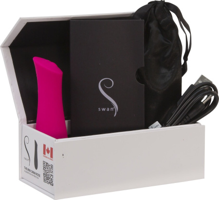 фото Минивибратор The Mini Swan Rose с плавным увеличением интенсивности вибрации, силикон