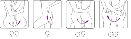 фото Вибратор двусторонний Adrien Lastic AD-2 с пультом LRS