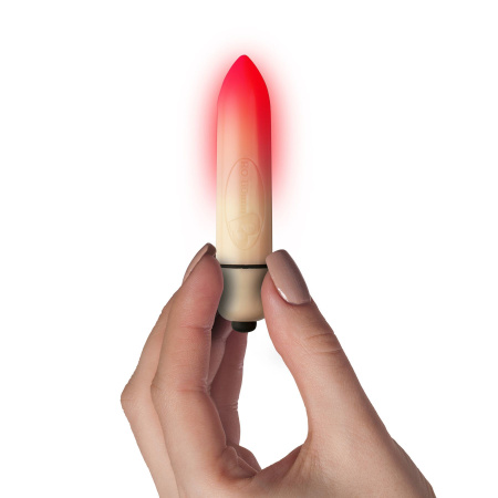 фото Вибропуля Rocks Off Neon - Quasar, светится в темноте, 7 режимов работы, на батарейке