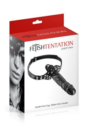 фото Кляп с двойным фаллоимитатором Fetish Tentation Double Penis Gag фото Кляп с двойным фаллоимитатором Fetish Tentation Double Penis Gag