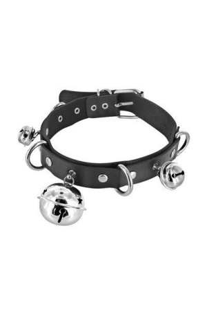 фото Ошейник c бубенцами Fetish Tentation Choker Bells, экокожа