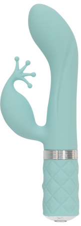 фото Роскошный вибратор-кролик Pillow Talk - Kinky Teal с кристаллом Сваровски, мощный