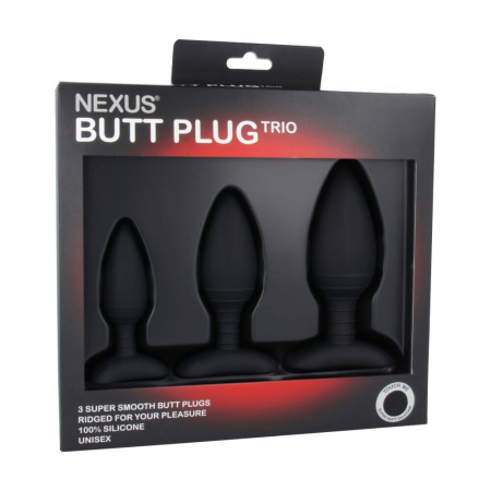 фото Набор анальных пробок Nexus Butt Plug Trio, макс. диаметр 3см - 4см - 5см