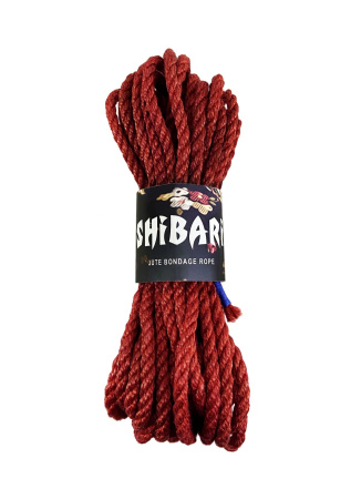 фото Джутовая веревка для Шибари Feral Feelings Shibari Rope, 8 м красная фото Джутовая веревка для Шибари Feral Feelings Shibari Rope, 8 м красная