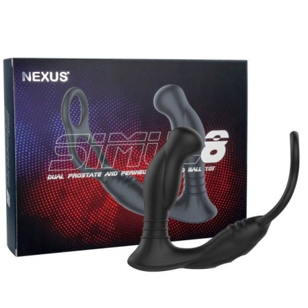 фото Стимулятор простаты Nexus SIMUL8 Prostate Stimulator с эрекционным кольцом + смазка 250 мл в подарок