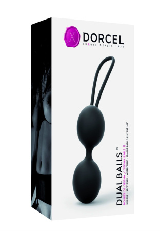 фото Вагинальные шарики Dorcel Dual Balls Black, диаметр 3,6см, вес 55гр