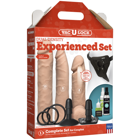 фото Набор для страпона Doc Johnson Vac-U-Lock Dual Density Experienced Set, диаметр 2х7см, 7,7см