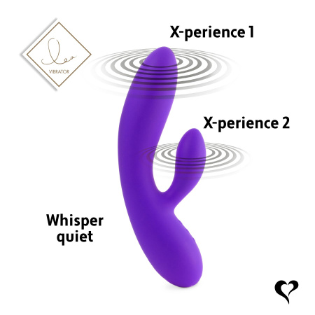 фото Гибкий вибратор кролик с двумя моторами FeelzToys Lea Rabbit Vibrator Medium Purple