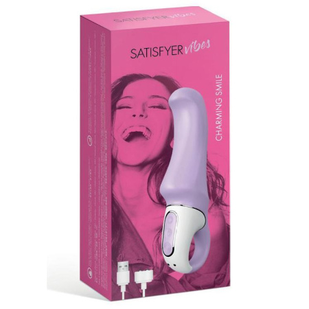 фото Мощный вибратор Satisfyer Vibes Charming Smile с гибким стволом, литой силикон, 12 режимов работы