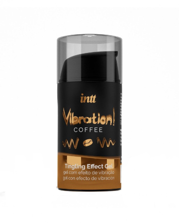фото Жидкий вибратор Intt Vibration Coffee (15 мл), густой гель, очень вкусный, действует до 30 минут